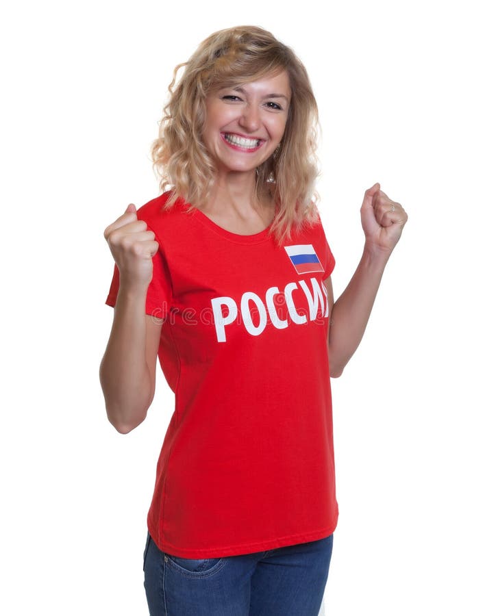 Aficionado al fútbol ruso feliz imágenes de archivo libres de regalías Aficionado al fútbol ruso feliz imágenes de archivo libres de regalías