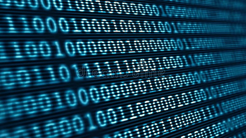 Afișare de date cod binar stock illustration