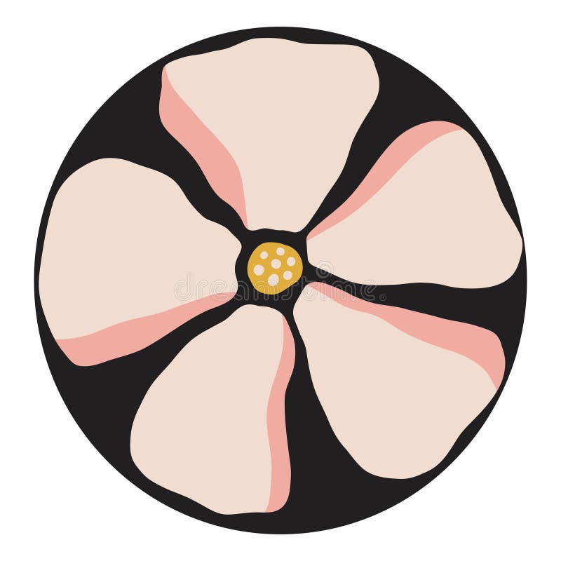 Afișe florale moderne cu flori. artă abstractă. stock illustration