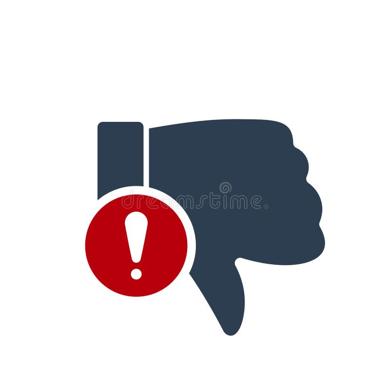 Afkeerpictogram, gebarenpictogram met uitroepteken Afkeerpictogram en alarm, fout, alarm, gevaarsymbool vector illustratie Afkeerpictogram, gebarenpictogram met uitroepteken Afkeerpictogram en alarm, fout, alarm, gevaarsymbool vector illustratie