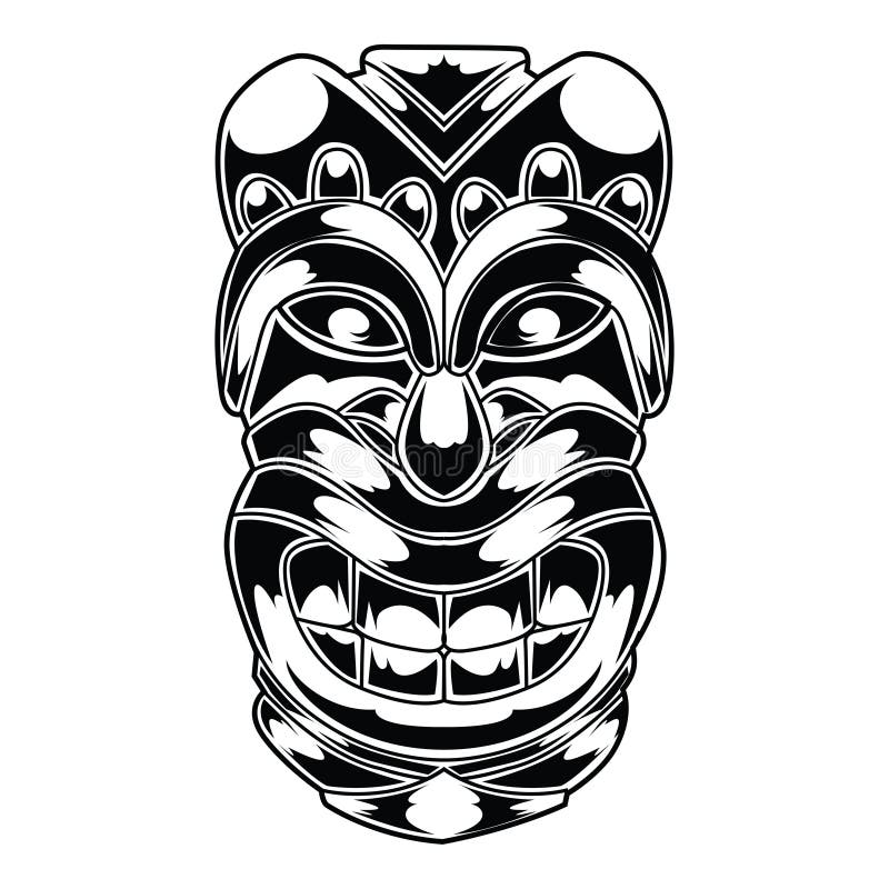 Ethnic Masks or Tribal Mask Flat Icons Stock Vector - Illustration of ...