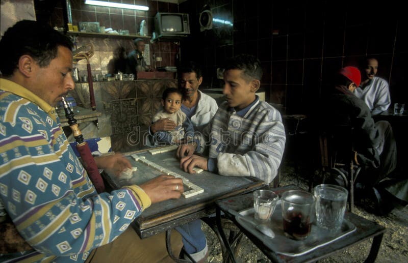 A cofe and tea house in the souq or market in the old town of Cairo the capital of Egypt in north africa. A cofe and tea house in the souq or market in the old town of Cairo the capital of Egypt in north africa