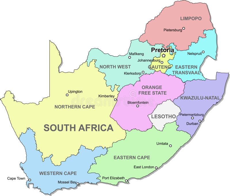 Africa mapy południe