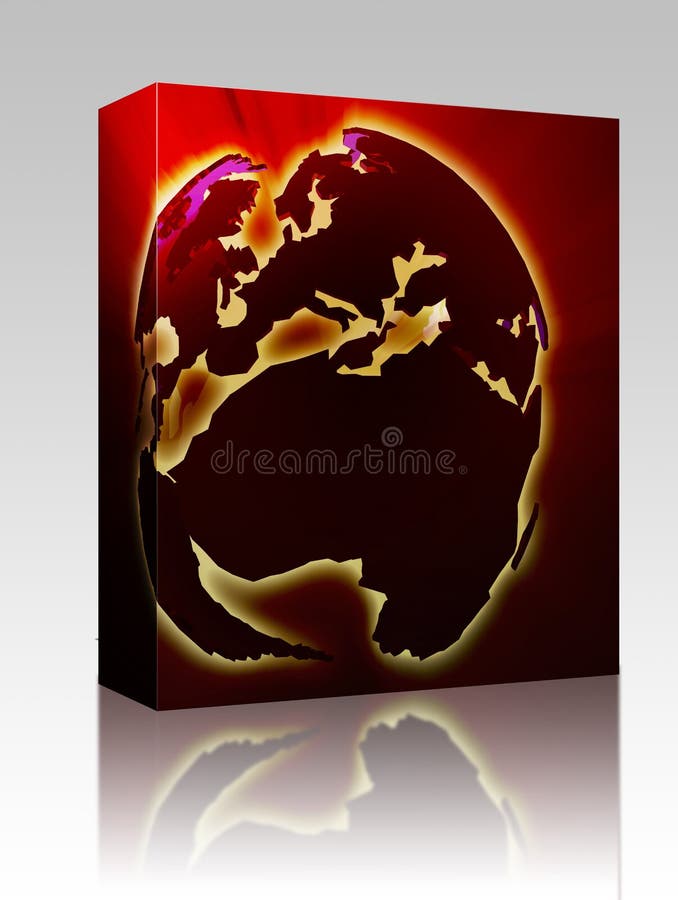 africa pudełkowaty Europe kuli ziemskiej pakunek ilustracji africa pudełkowaty Europe kuli ziemskiej pakunek ilustracji