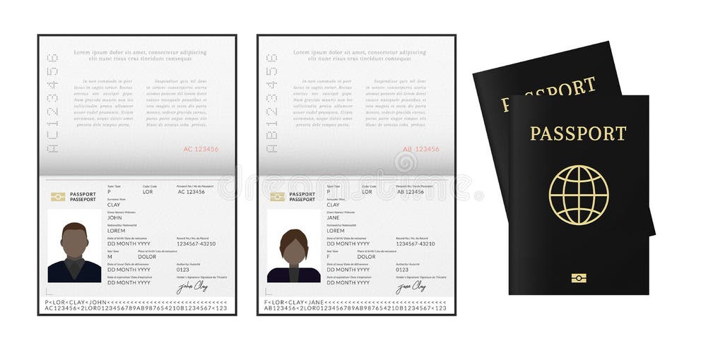 American Passport Template Stock Illustrations 312 American Passport