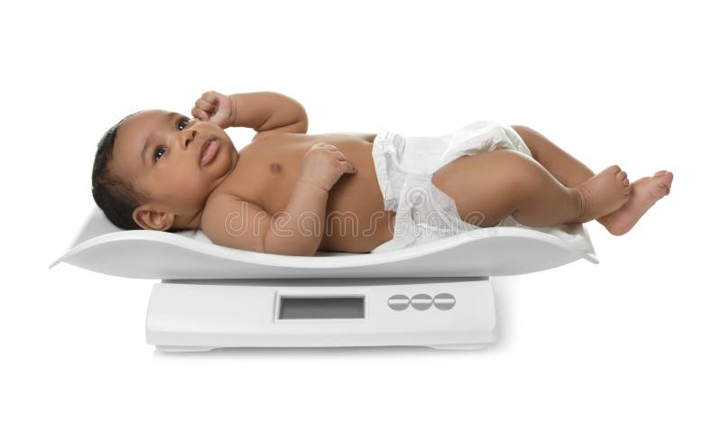 The Doctor Weighs a Newborn Baby on a Scale. Uniformed Nurse Taking  Measurements of the Child Weight Stock Image - Image of illness, pediatric:  230250759