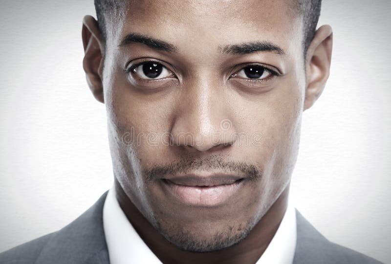 African-American Black Man Face. Stock Photo - Image of studio, ethnicity:  89747920