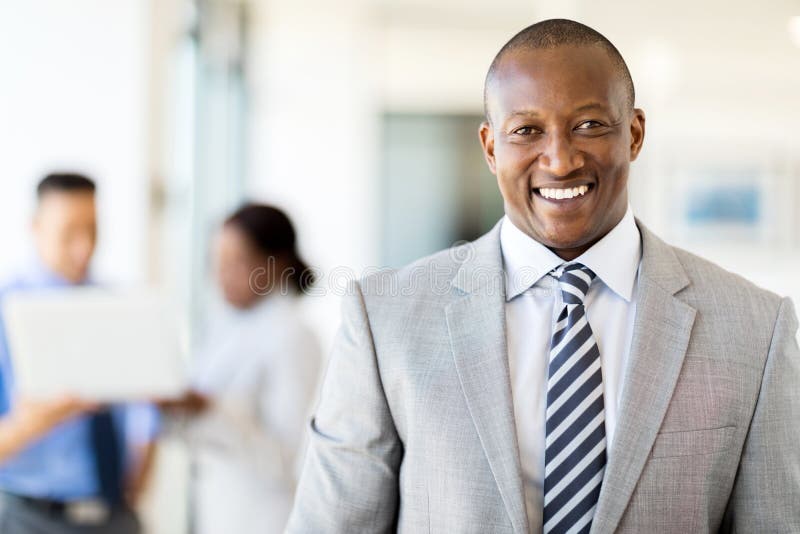African American Business Executive Stock Image Image of computer