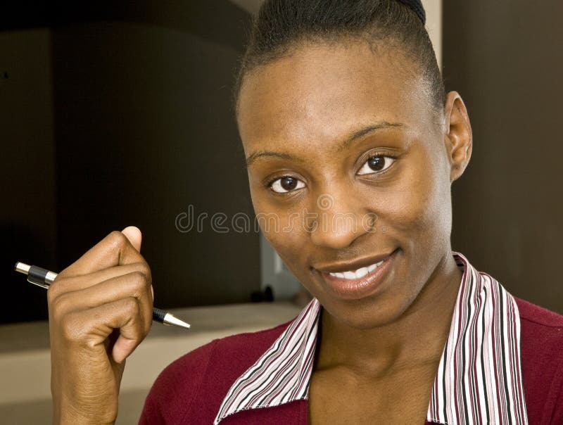 African American Business Woman or Student royalty free stock photo