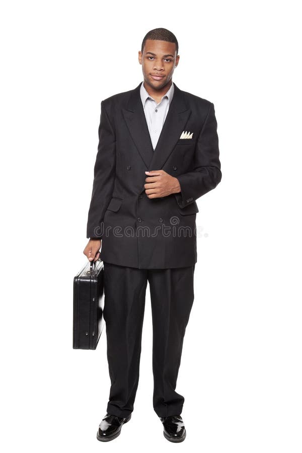 African American Businessman Holding Briefcase Stock Photo - Image of ...