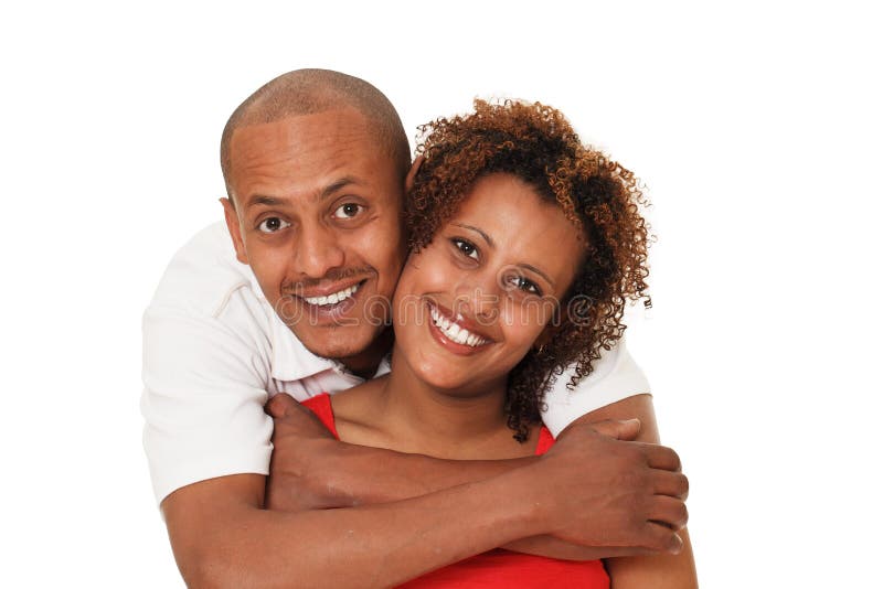 African American Couple Isolated On White