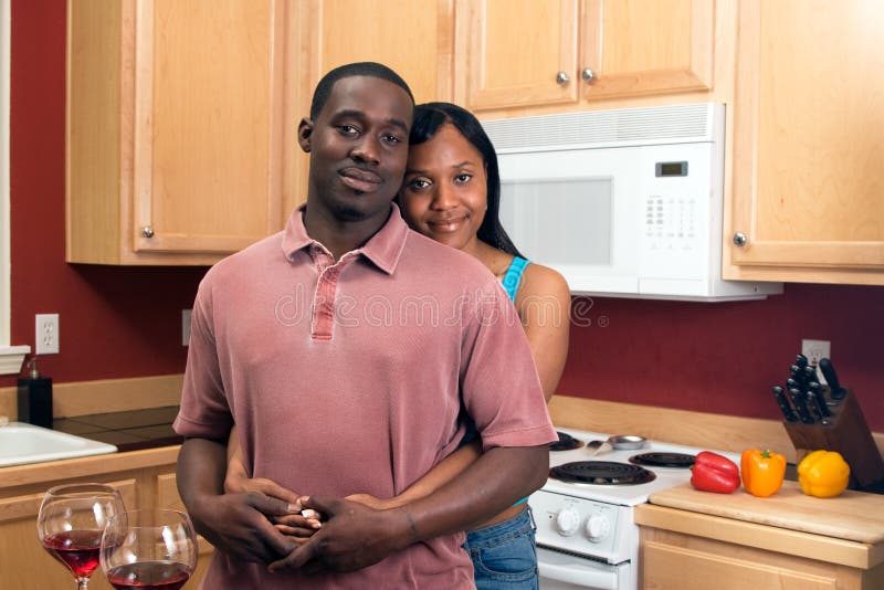 African American Couple in the Kitchen