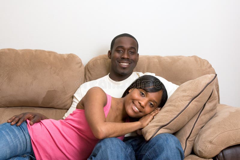 African American Couple in their Living Room