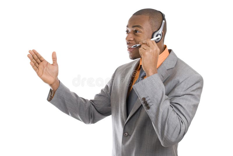 African american customer support operator