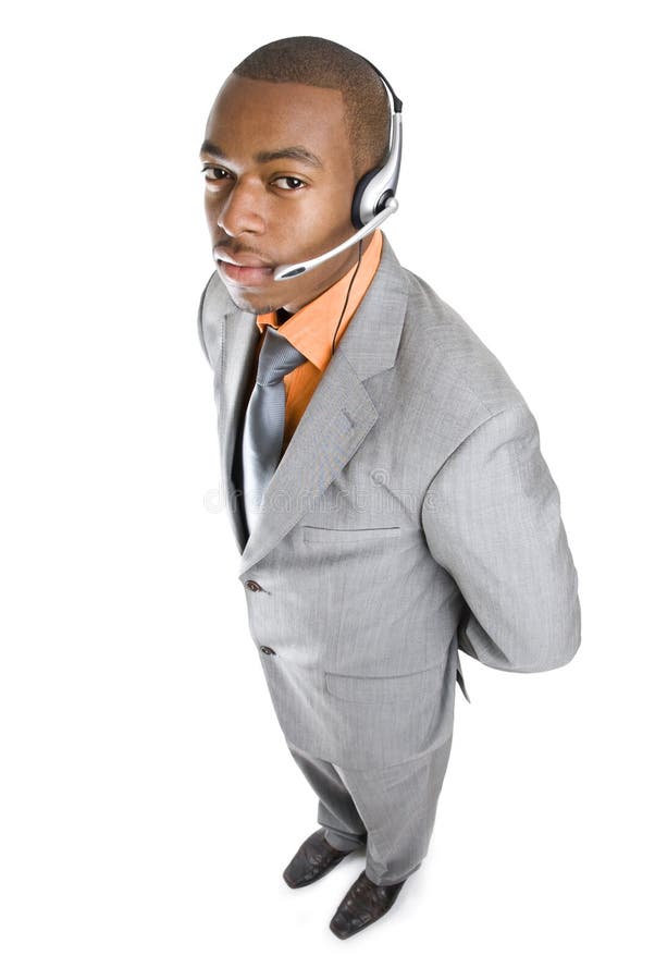 African american customer support operator