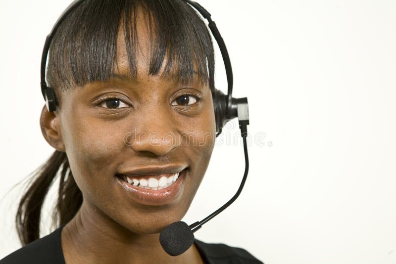 African American Customer Support Representative royalty free stock photos