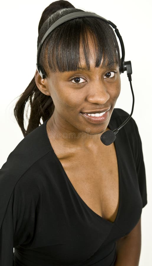 African American Customer Support Representative royalty free stock image