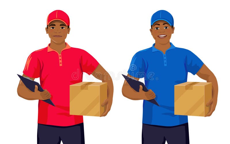 African American delivery men