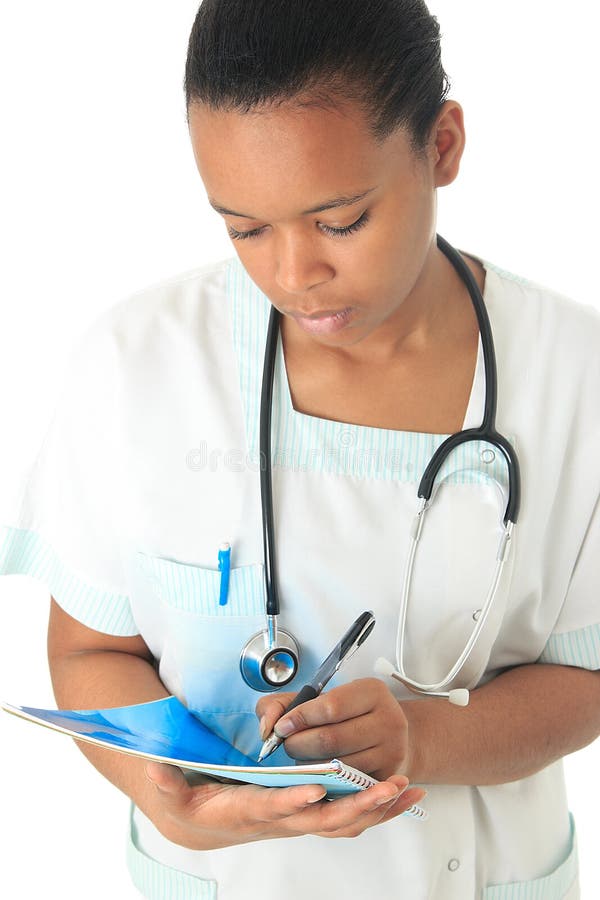 African American doctor nurse black stethoscope