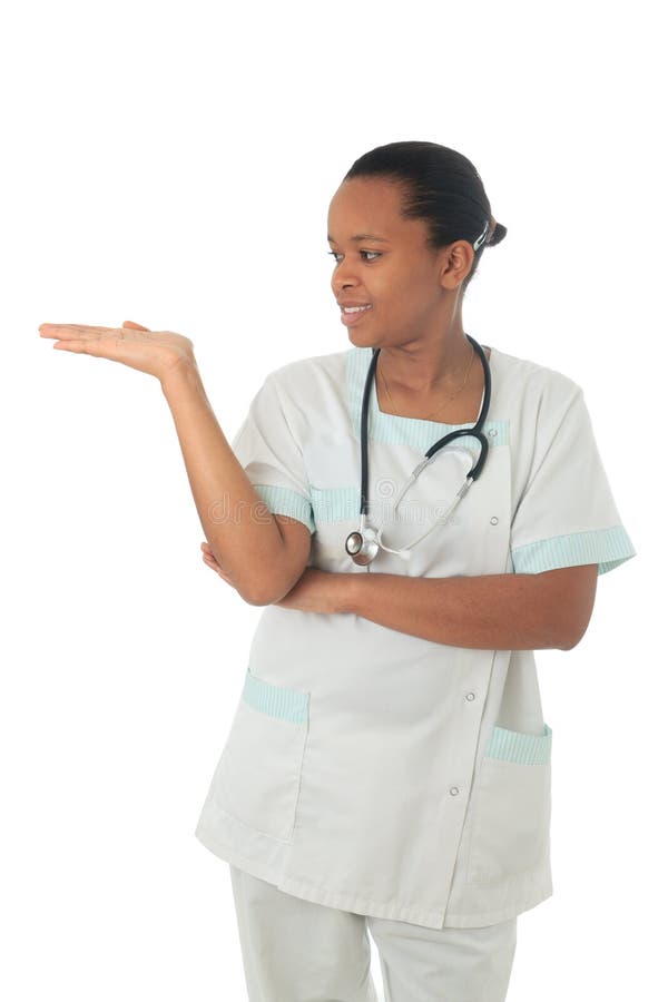 African American doctor nurse black stethoscope