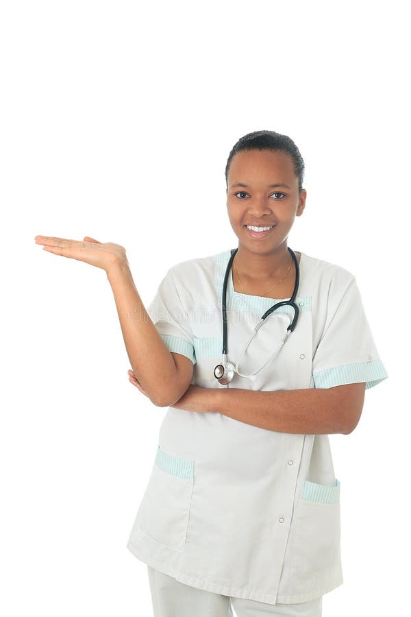 African American doctor nurse black stethoscope