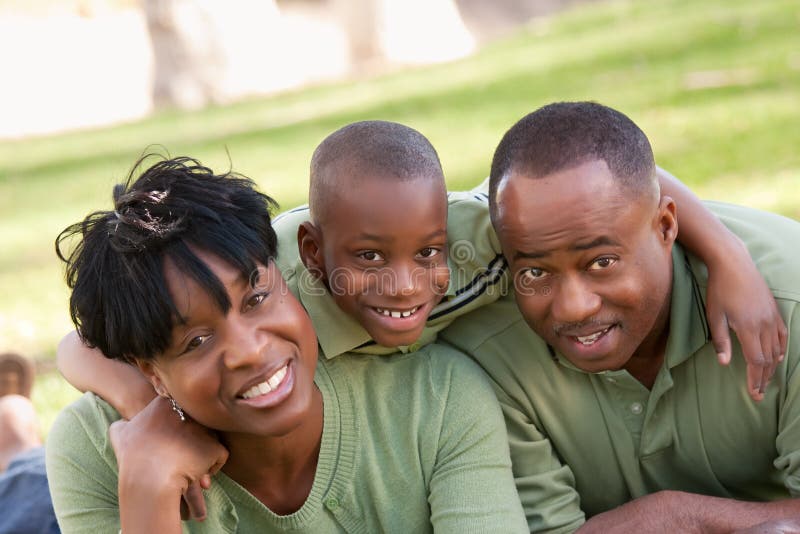 African American Family in the Park