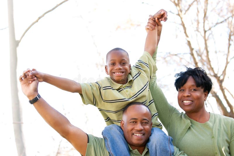 African American Family in the Park