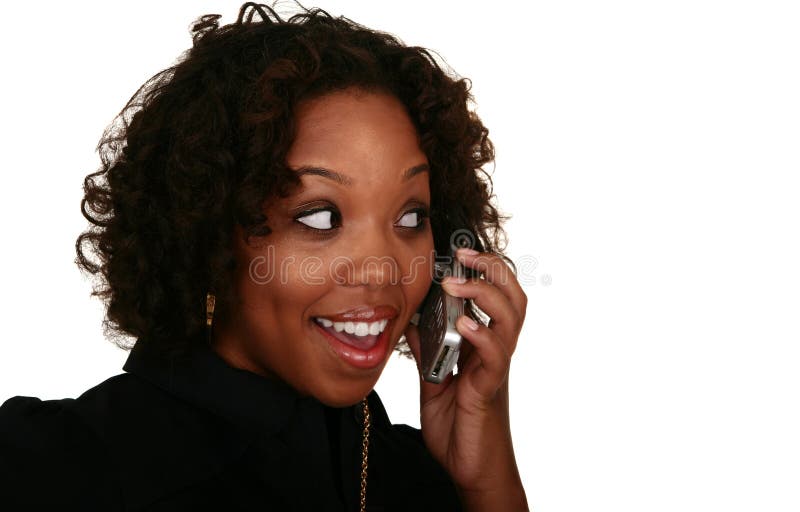 African American Girl On The Phone