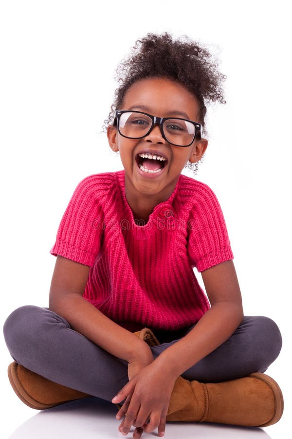 African American girl seated on the floor