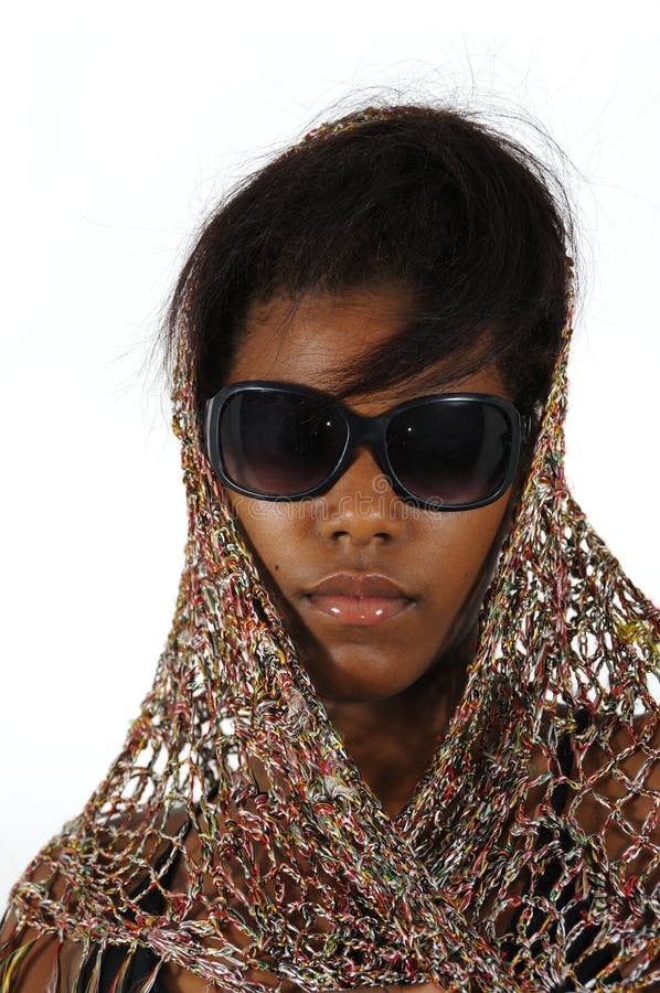 African american girl wearing sunglasses