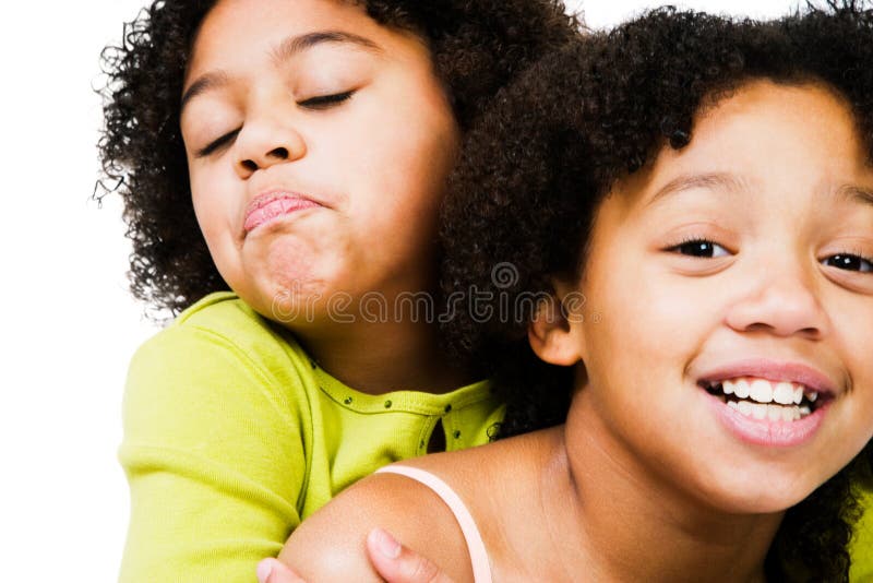 African American girls playing