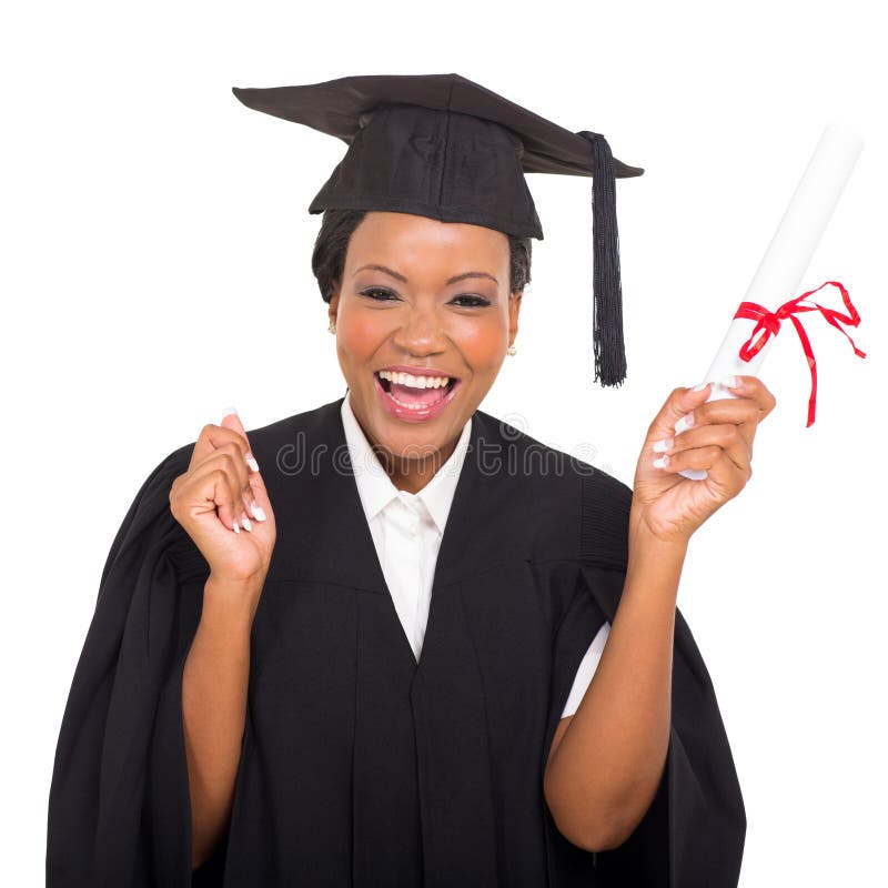 African american graduate stock image