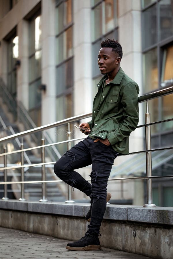 African-american Man in Stylish Jacket Stock Photo - Image of bearded ...