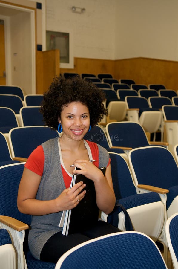 African American student in lecture hall stock images African American student in lecture hall stock images