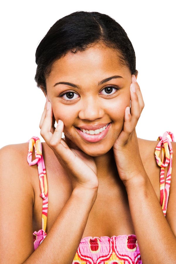 African American Teenage Girl Smiling