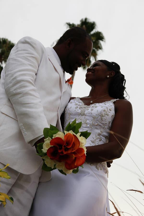 African american wedding couple