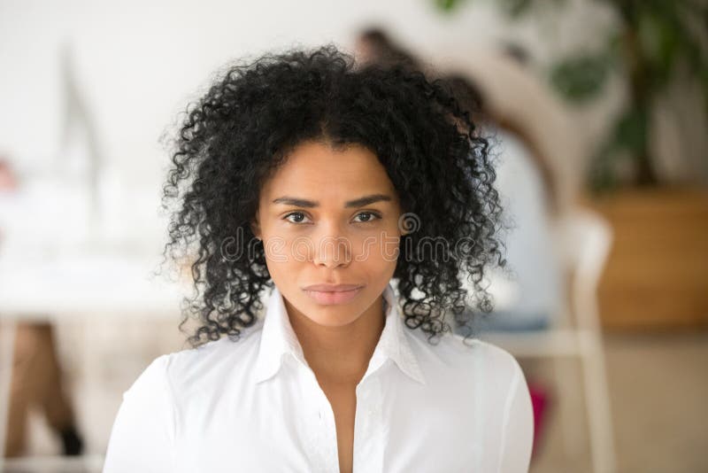 African american young woman employee or student headshot portra