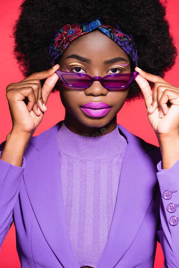 African American Woman in Stylish Outfit Stock Photo - Image of model ...