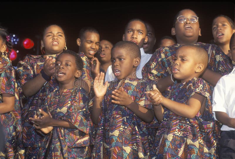 African-Americanjugendchor stockfotos African-Americanjugendchor stockfotos