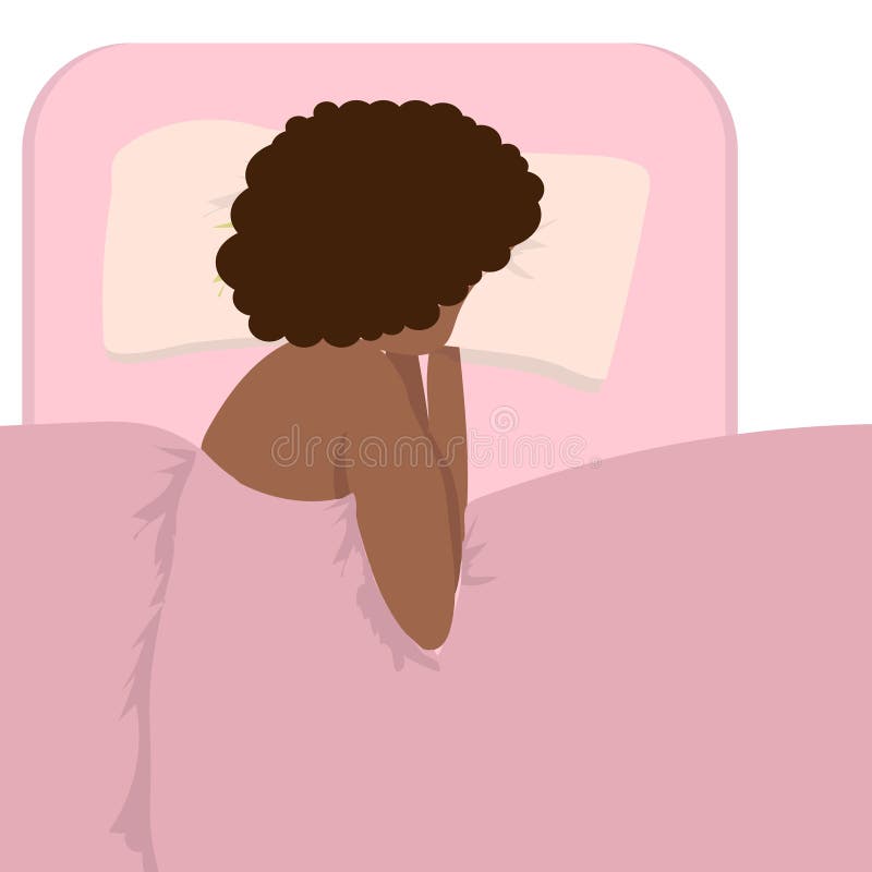 Woman sleeps and saw sweet dreams about love Vector Image