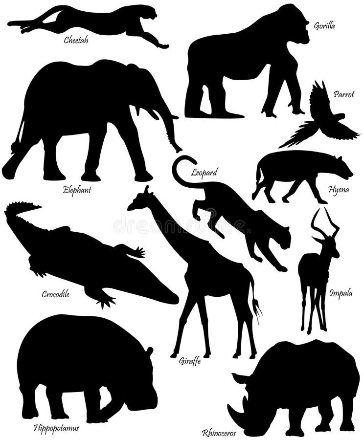 African Animals Shapes