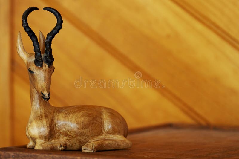 African Antelope wood carving