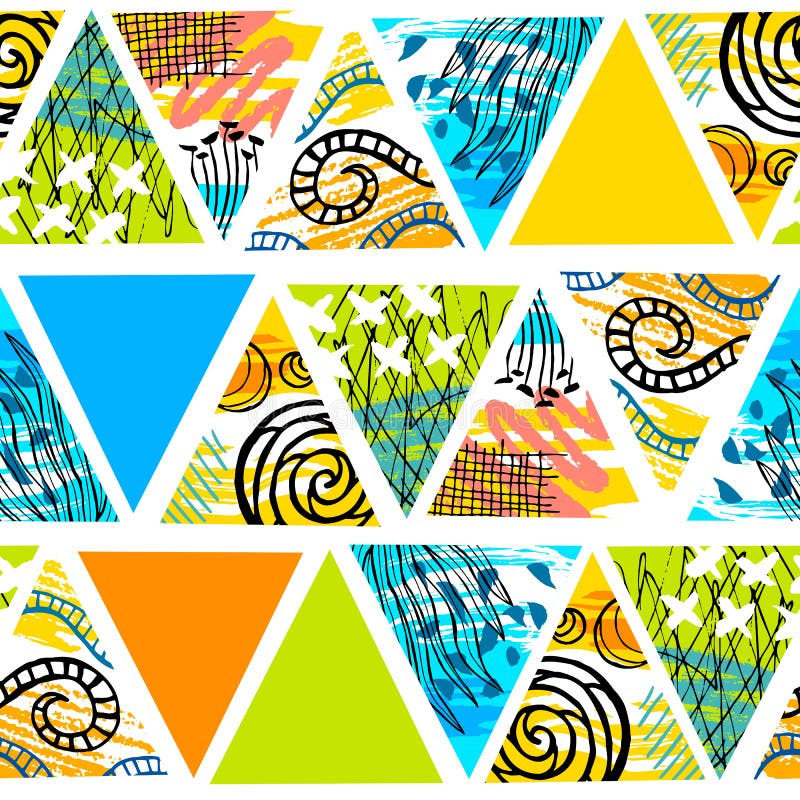African batik tropical seamless pattern. Abstract summer decoration palm leaves hearts flowers ornament. stock illustration African batik tropical seamless pattern. Abstract summer decoration palm leaves hearts flowers ornament. stock illustration
