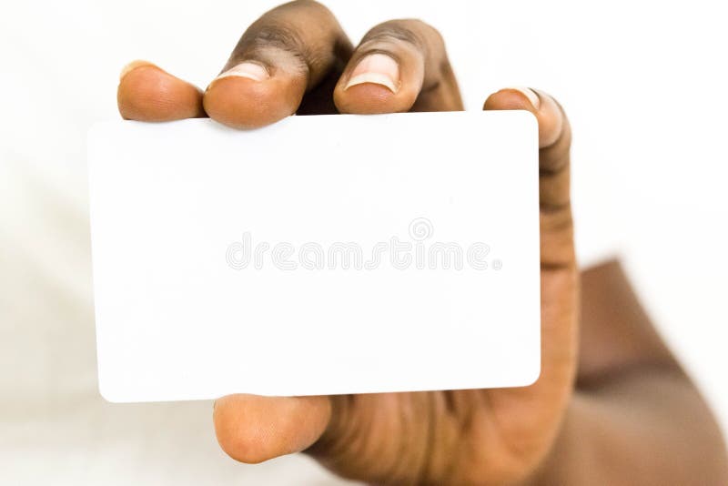 African business woman holding blank empty white business card for advertising message communicatio stock images African business woman holding blank empty white business card for advertising message communicatio stock images