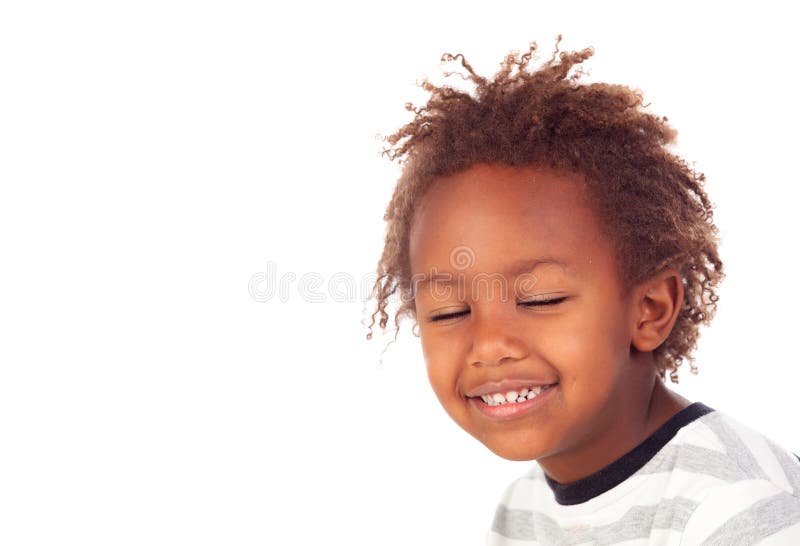 African Child with the Eyes Closed Stock Image Image of isolated
