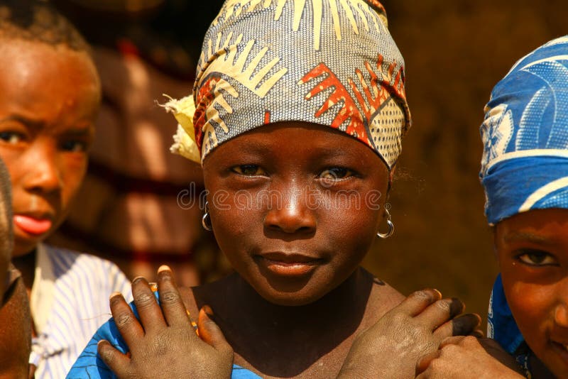 Happy African Village Children