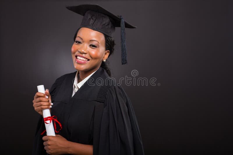 African college graduate royalty free stock photography