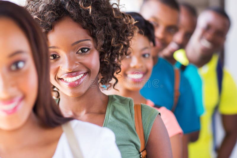 African college students royalty free stock images
