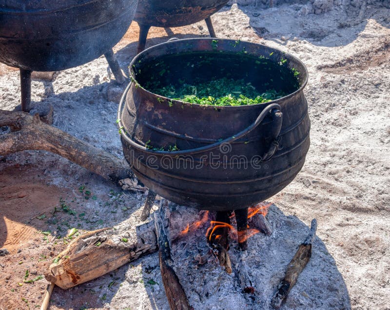 African cooking stock image