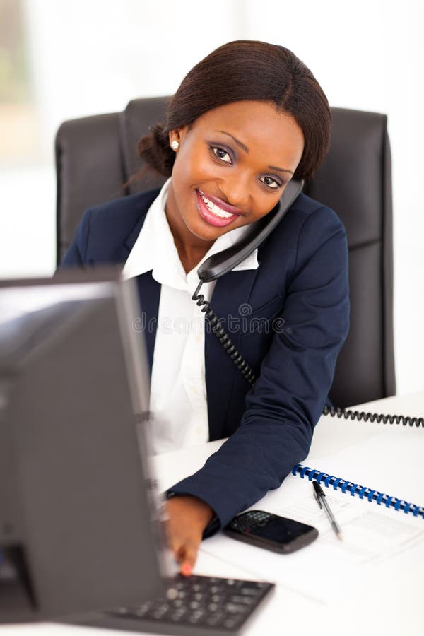 African corporate worker stock photo